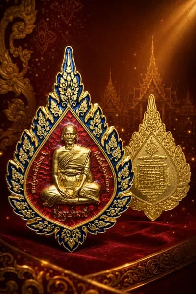 เหรียญพัดยศ หลังยันต์โสฬสมงคล และกระบองยันกาย ท้าวเวสสุวรรณโณ รุ่น “เลื่อนยศ” หลวงพ่ออิฏฐ์ (พระสมุทรวชิรโสภณ วิ.) วัดจุฬามณี ๒๕๖๗