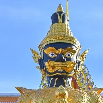พระพักตร์องค์ท้าวเวสสุวรรณ วัดจุฬามณี