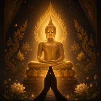 บทสวดปุพพภาคนมการ นอบน้อมพระรัตนตรัยเบื้องต้น