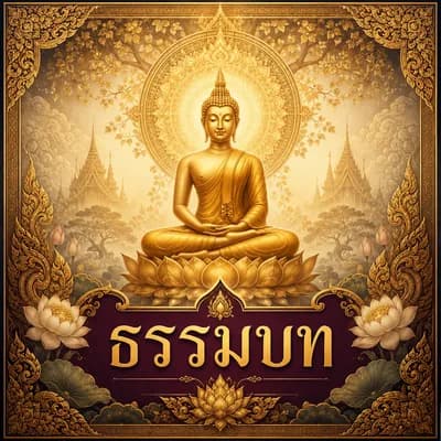 พระพุทธเจ้าประทับใต้ต้นโพธิ์ ตรัสคาถาธรรมบท