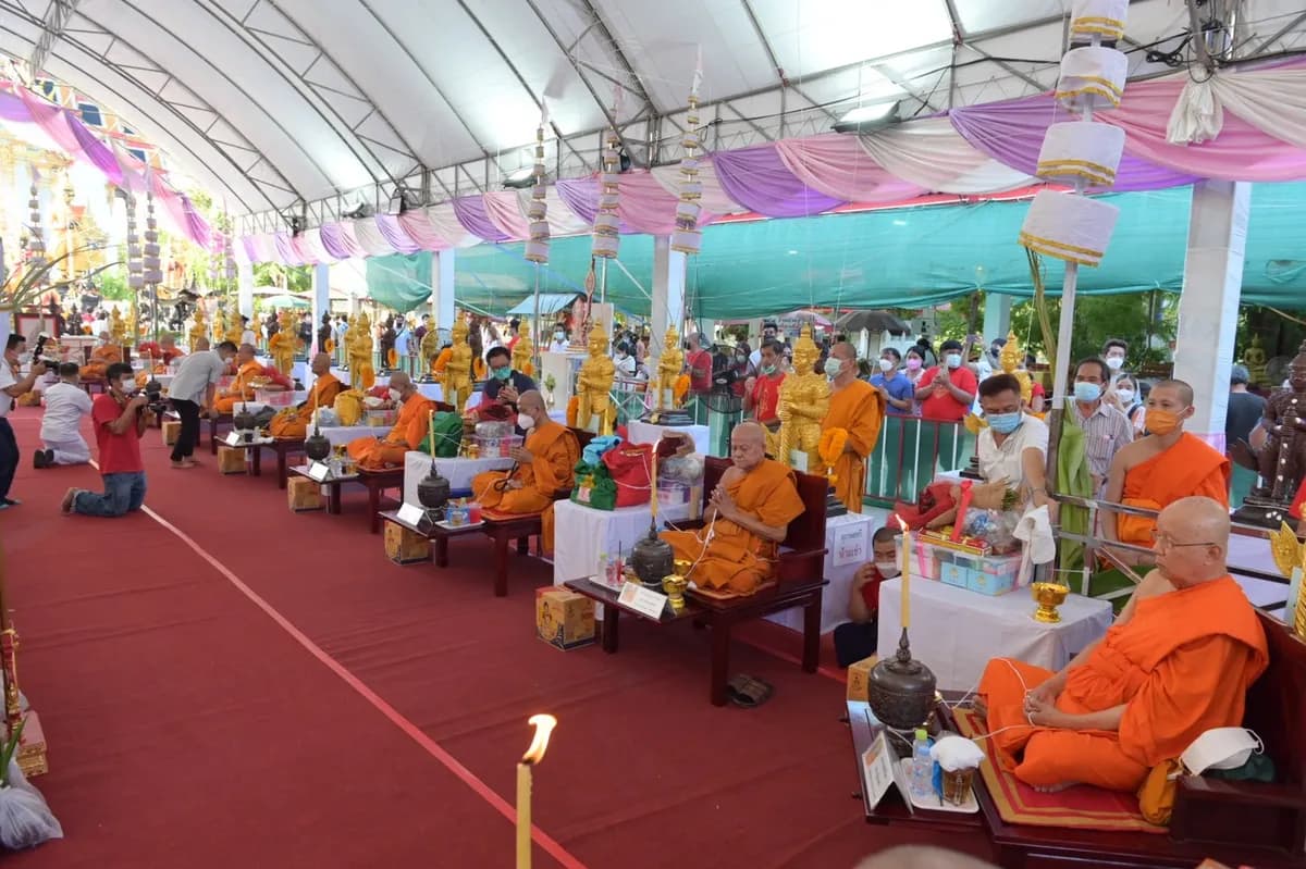พิธีพุทธาภิเษกและเทวาภิเษกวัตถุมงคล วัดจุฬามณี ๑๘ มิถุนายน ๒๕๖๕